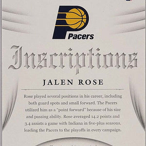 Jalen Rose - 2012/13 Panini Immaculate - Auto /99