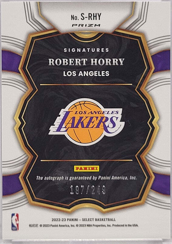Robert Horry - 2022/23 Panini Prizm - Auto /249