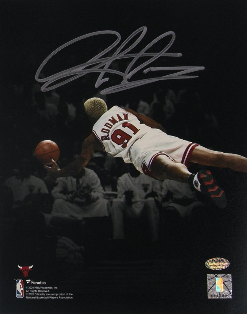 Dennis Rodman – Original Autogramm auf 20 x 25 cm Foto mit COA (Schwartz Sports)