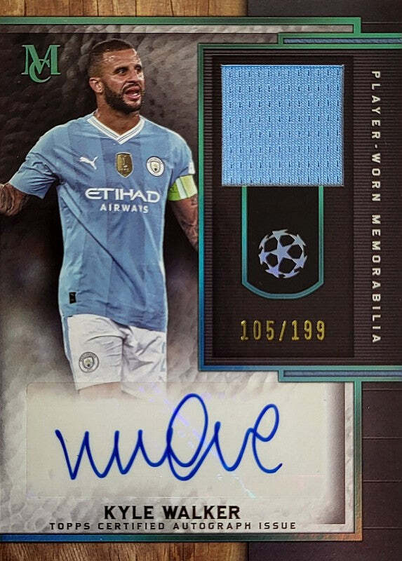 Kyle Walker - 2023/24 - Topps Museum Relic Card - Auto - Player Worn Jersey /199