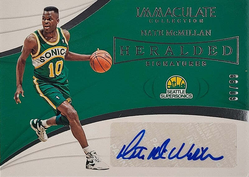 Nate McMillan - 2018/19 Panini Immaculate - Auto /99