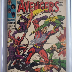 Avengers #55 (Marvel 1968) – 1st Ultron – CGC 5.5 Signature Series – Stan Lee Autogramm