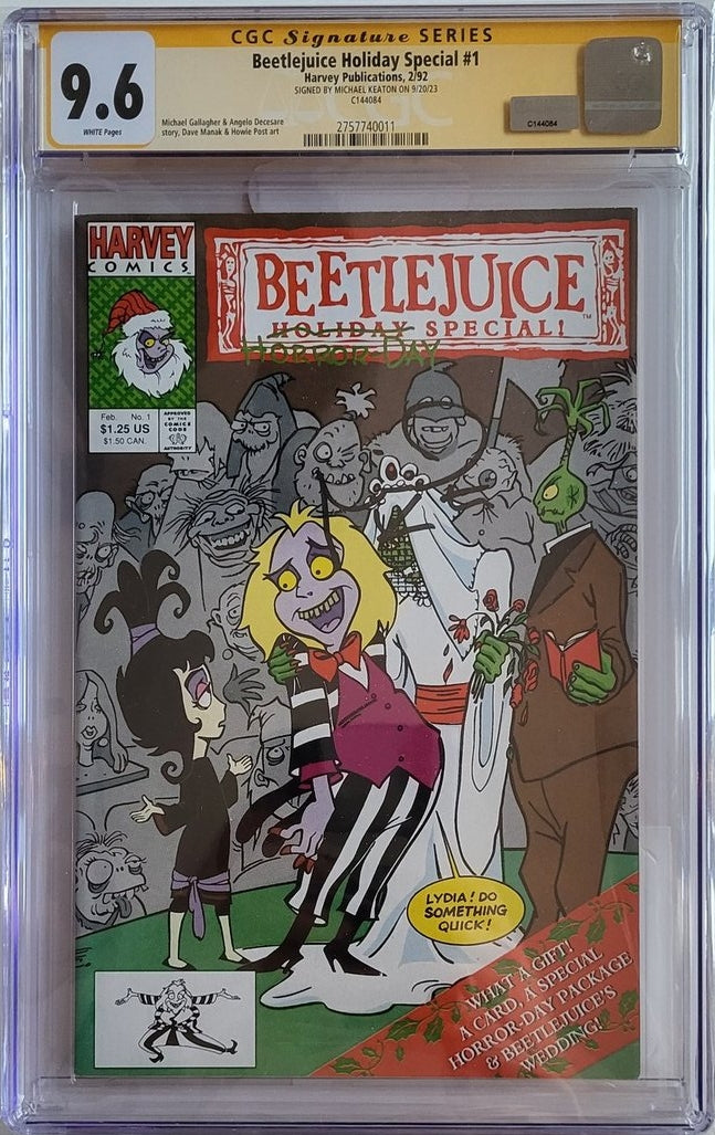 Beetlejuice Holiday Special #1 (Harvey Comics 1992) – CGC 9.6 Signature Series – signiert von Michael Keaton